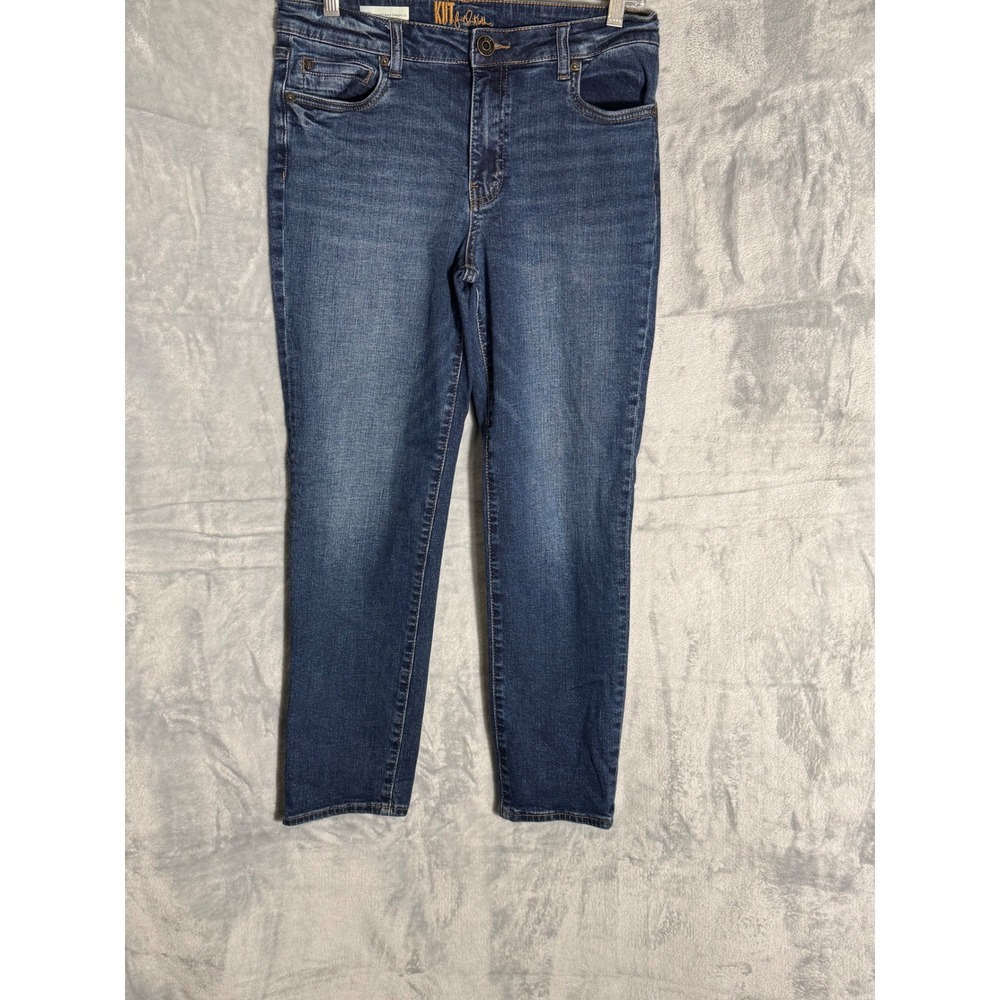 Kut from the Kloth Katy High Rise Ankle Straight Leg Jeans‎ Blue 6 KP1955MA1R